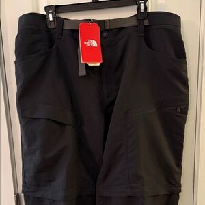 The North Face Men's Charcoal Cargo pants that can convert to Shorts